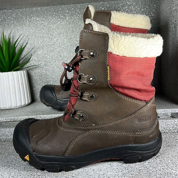 Keen Insulated Leather Waterproof Winter Boots Shoes Size 6 - Picture 1 of 10